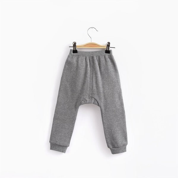 Boys Gray Pants With Print Knees