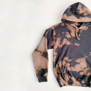 Inverse Black & copper Men Tye-Dye Hoodie