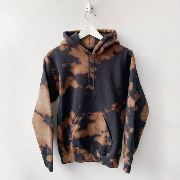 Inverse Black & copper Men Tye-Dye Hoodie