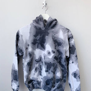 Black & Gray Mens Tye-Dye Hoodie